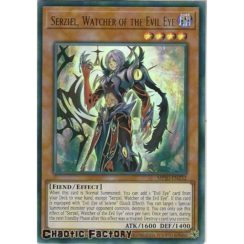 MP20-EN232 Serziel, Watcher of the Evil Eye Ultra Rare 1st Edition NM