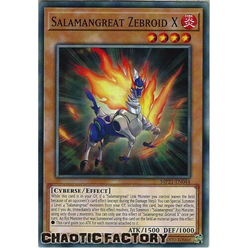 MP21-EN044 Salamangreat Zebroid X Common 1st Edition NM