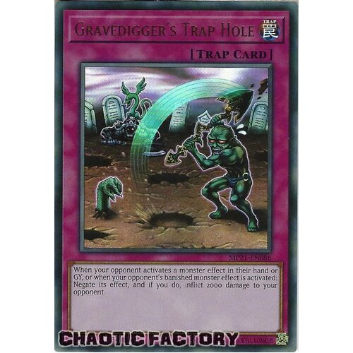 MP21-EN086 Gravedigger's Trap Hole Ultra Rare 1st Edition NM