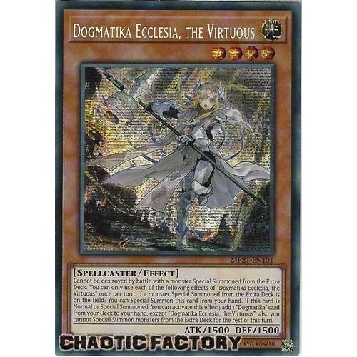 MP21-EN101 Dogmatika Ecclesia, the Virtuous Prismatic Secret Rare 1st Edition NM