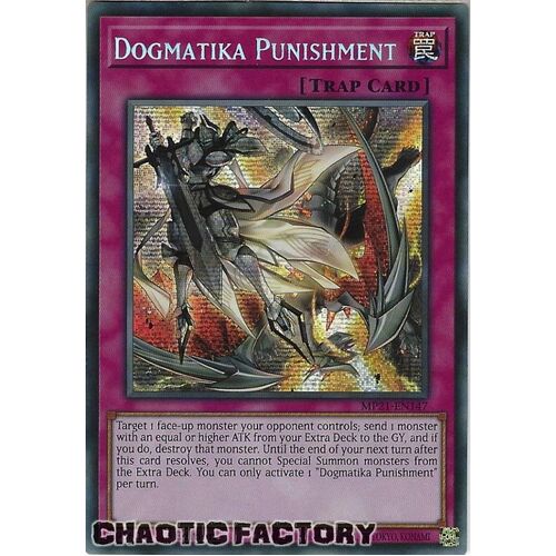 MP21-EN147 Dogmatika Punishment Prismatic Secret Rare 1st Edition NM