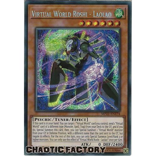 MP21-EN174 Virtual World Roshi - Laolao Prismatic Secret Rare 1st Edition NM