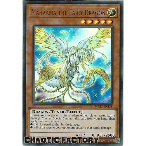 MP21-EN218 Mahaama the Fairy Dragon Ultra Rare 1st Edition NM