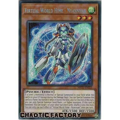 MP21-EN223 Virtual World Hime - Nyannyan Prismatic Secret Rare 1st Edition NM