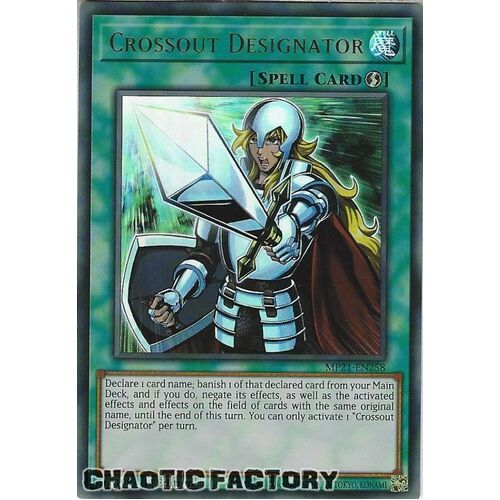 MP21-EN258 Crossout Designator Ultra Rare 1st Edition NM