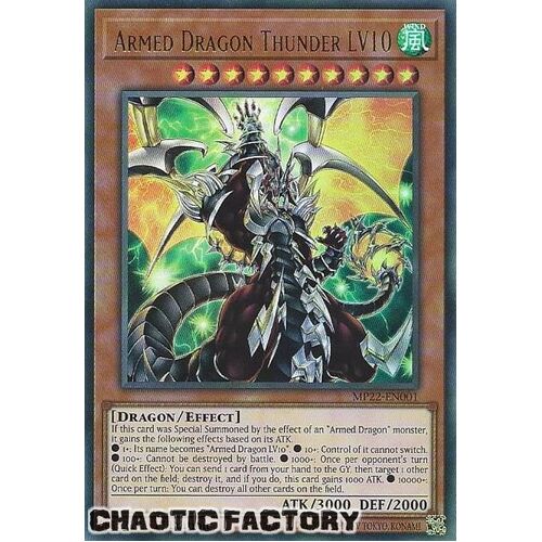 MP22-EN001 Armed Dragon Thunder LV10 Ultra Rare 1st Edition NM