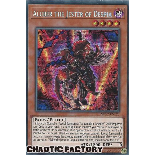 MP22-EN123 Aluber the Jester of Despia Prismatic Secret Rare 1st Edition NM