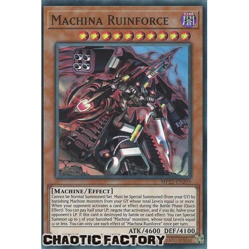 MP22-EN203 Machina Ruinforce Super Rare 1st Edition NM