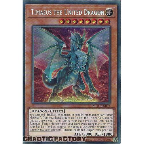 MP23-EN003 Timaeus the United Dragon Prismatic Secret Rare 1st Edition NM