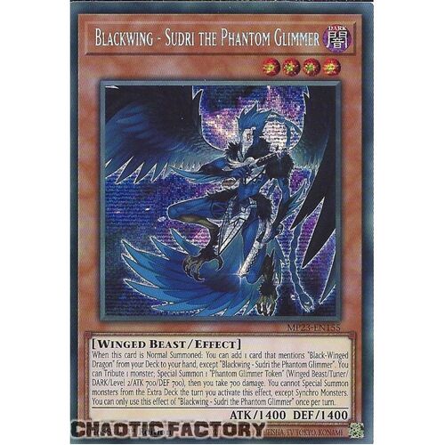 MP23-EN155 Blackwing - Sudri the Phantom Glimmer Prismatic Secret Rare 1st Edition NM