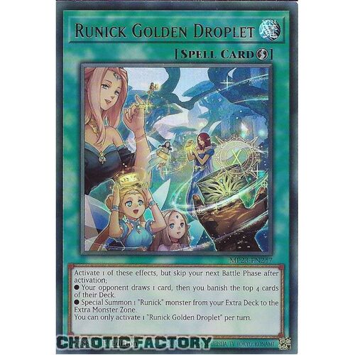 MP23-EN247 Runick Golden Droplet Ultra Rare 1st Edition NM