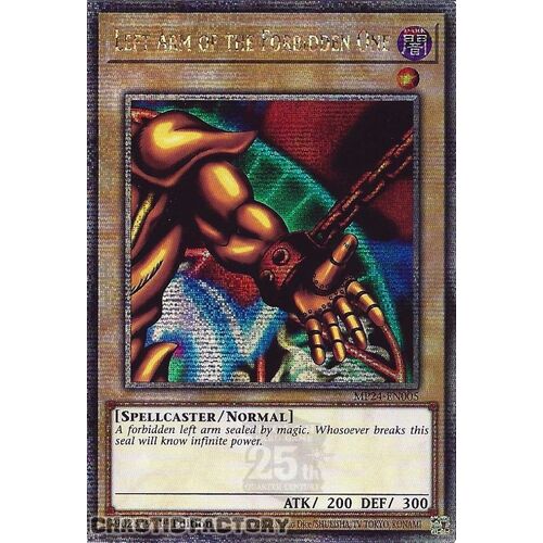 MP24-EN005 Left Arm of the Forbidden One Quarter Century Secret Rare 1st Edition NM