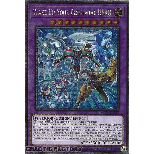 MP24-EN018 Wake Up Your Elemental HERO Quarter Century Secret Rare 1st Edition NM