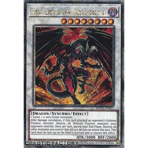 MP24-EN025 Red Dragon Archfiend Quarter Century Secret Rare 1st Edition NM