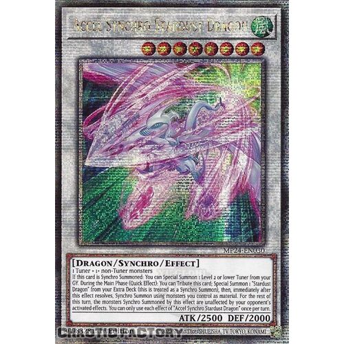 MP24-EN030 Accel Synchro Stardust Dragon Quarter Century Secret Rare 1st Edition NM