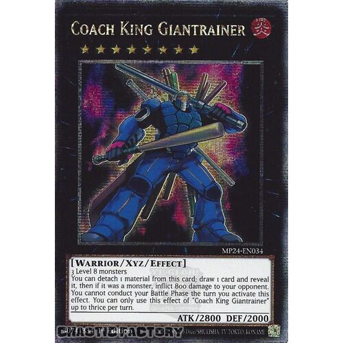 MP24-EN034 Coach King Giantrainer Quarter Century Secret Rare 1st Edition NM