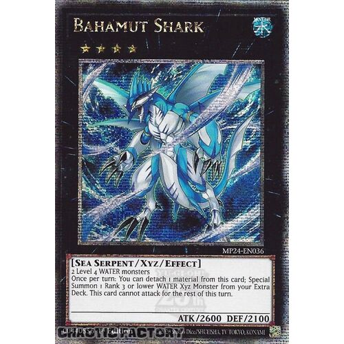 MP24-EN036 Bahamut Shark Quarter Century Secret Rare 1st Edition NM