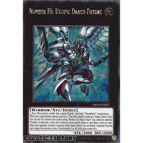 MP24-EN037 Number F0: Utopic Draco Future Quarter Century Secret Rare 1st Edition NM