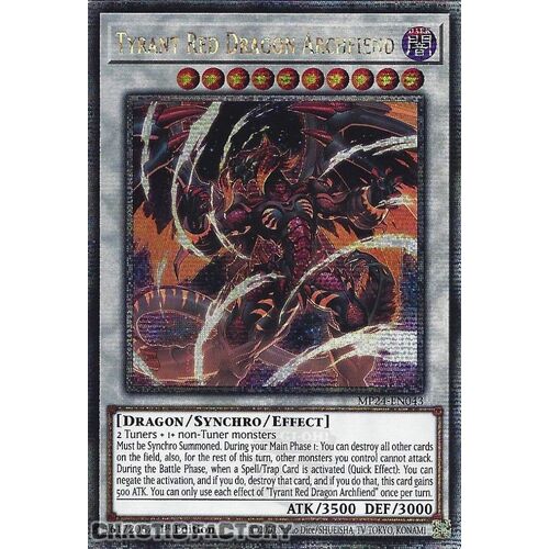 MP24-EN043 Tyrant Red Dragon Archfiend Quarter Century Secret Rare 1st Edition NM