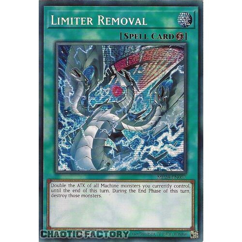 MP24-EN057 Limiter Removal (alternate artwork) Prismatic Secret Rare 1st Edition NM