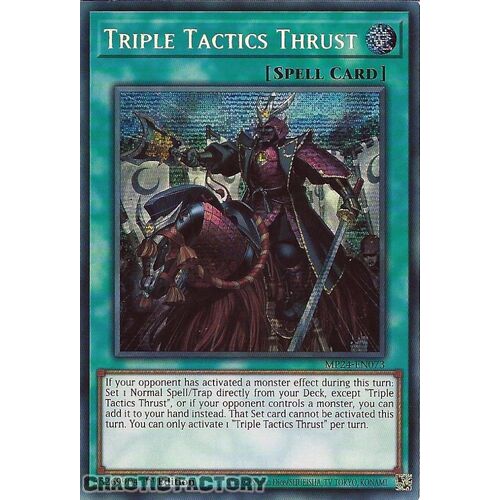 MP24-EN073 Triple Tactics Thrust Prismatic Secret Rare 1st Edition NM