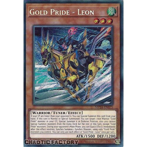 MP24-EN075 Gold Pride - Leon Prismatic Secret Rare 1st Edition NM