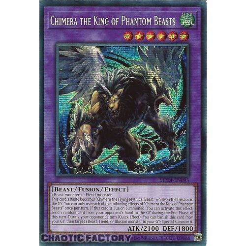 MP24-EN095 Chimera the King of Phantom Beasts Prismatic Secret Rare 1st Edition NM