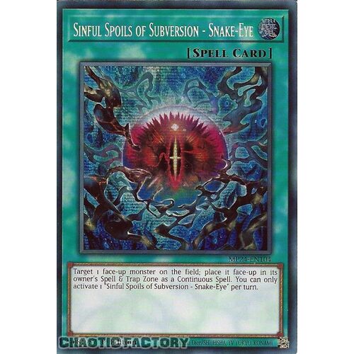 MP24-EN104 Sinful Spoils of Subversion - Snake-Eye Prismatic Secret Rare 1st Edition NM