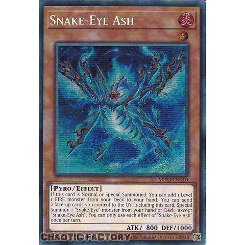 MP24-EN110 Snake-Eye Ash Prismatic Secret Rare 1st Edition NM