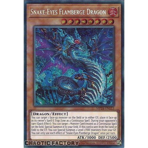 MP24-EN113 Snake-Eyes Flamberge Dragon Prismatic Secret Rare 1st Edition NM