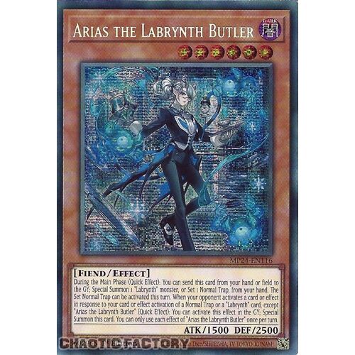 MP24-EN116 Arias the Labrynth Butler Prismatic Secret Rare 1st Edition NM