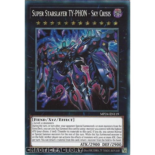 MP24-EN119 Super Starslayer TY-PHON - Sky Crisis Prismatic Secret Rare 1st Edition NM
