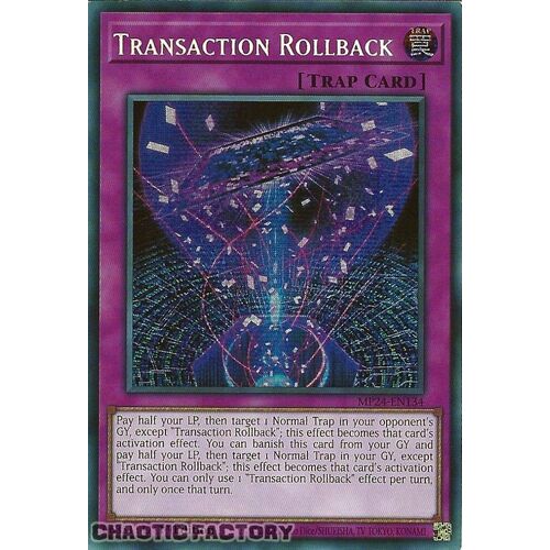 MP24-EN134 Transaction Rollback Prismatic Secret Rare 1st Edition NM