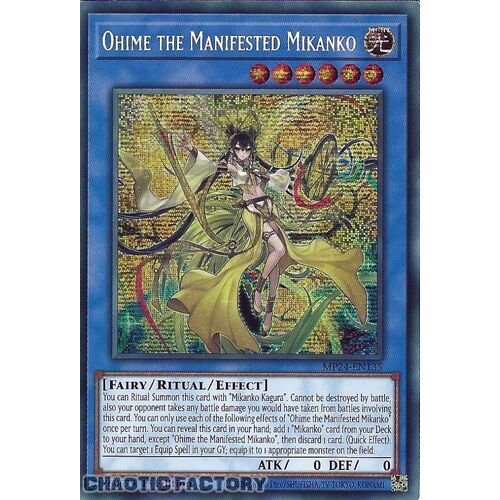 MP24-EN135 Ohime the Manifested Mikanko Prismatic Secret Rare 1st Edition NM