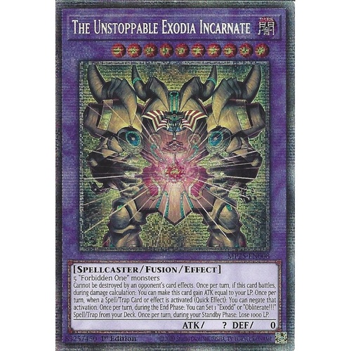 MP25-EN008 The Unstoppable Exodia Incarnate Starlight Rare 1st Edition NM