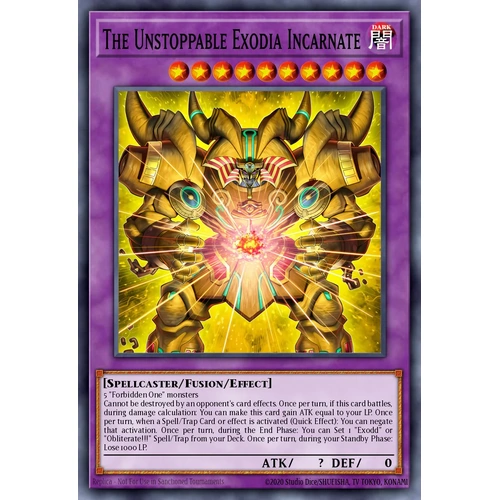MP25-EN008 The Unstoppable Exodia Incarnate Starlight Rare 1st Edition NM