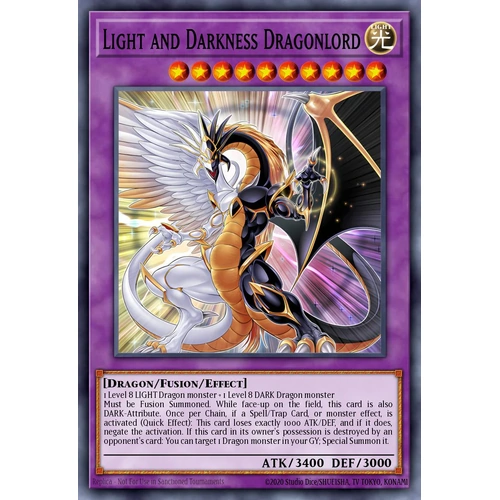 MP25-EN009 Light and Darkness Dragonlord Starlight Rare 1st Edition NM