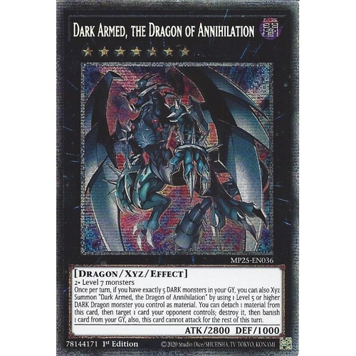 MP25-EN036 Dark Armed, the Dragon of Annihilation Starlight Rare 1st Edition NM