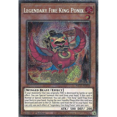 MP25-EN048 Legendary Fire King Ponix Starlight Rare 1st Edition NM