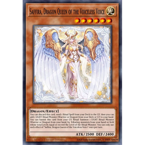 MP25-EN053 Saffira, Dragon Queen of the Voiceless Voice Prismatic Secret Rare 1st Edition NM