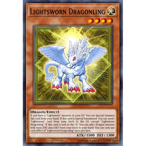 MP25-EN066 Lightsworn Dragonling Prismatic Secret Rare 1st Edition NM