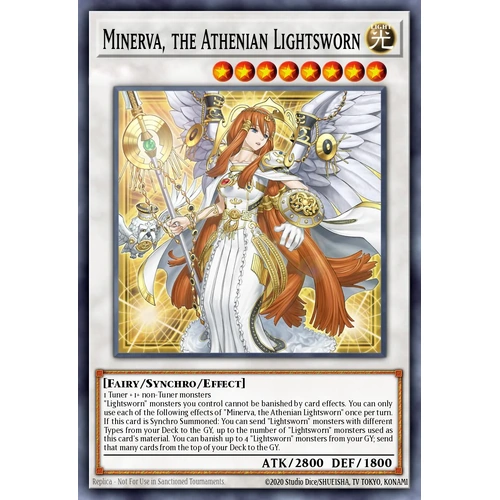 MP25-EN069 Minerva, the Athenian Lightsworn Prismatic Secret Rare 1st Edition NM