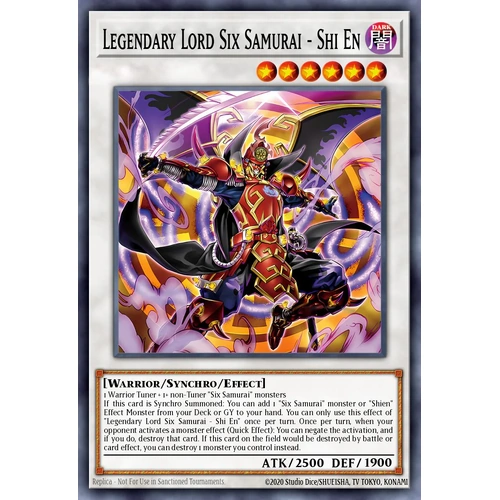 MP25-EN107 Legendary Lord Six Samurai – Shi En Prismatic Secret Rare 1st Edition NM