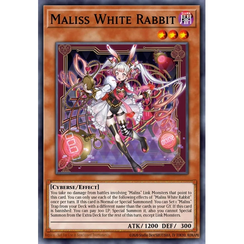 MP25-EN122 Maliss <P> White Rabbit Prismatic Secret Rare 1st Edition NM