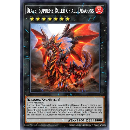 MP25-EN146 Blaze, Supreme Ruler of All Dragons Prismatic Secret Rare 1st Edition NM