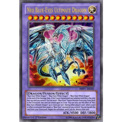 Neo Blue-Eyes Ultimate Dragon MVP1-EN001 Ultra Rare 1st Edition NM