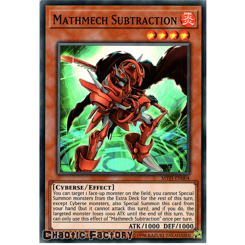 MYFI-EN004 Mathmech Subtraction Super Rare 1st Edition NM