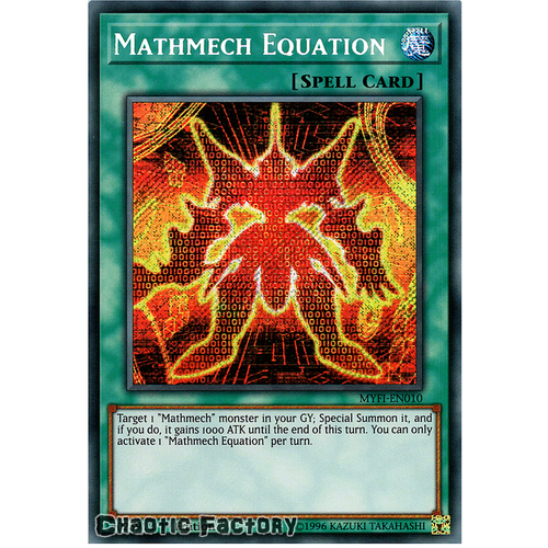 Yugioh MYFI-EN010 Mathmech Equation Secret Rare 1st Edition NM