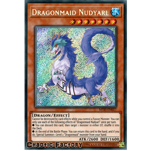 Yugioh MYFI-EN017 Dragonmaid Nudyarl Secret Rare 1st Edition NM