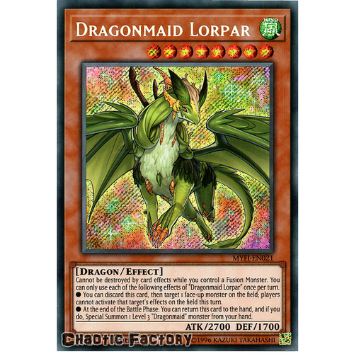 Yugioh MYFI-EN021 Dragonmaid Lorpar Secret Rare 1st Edition NM